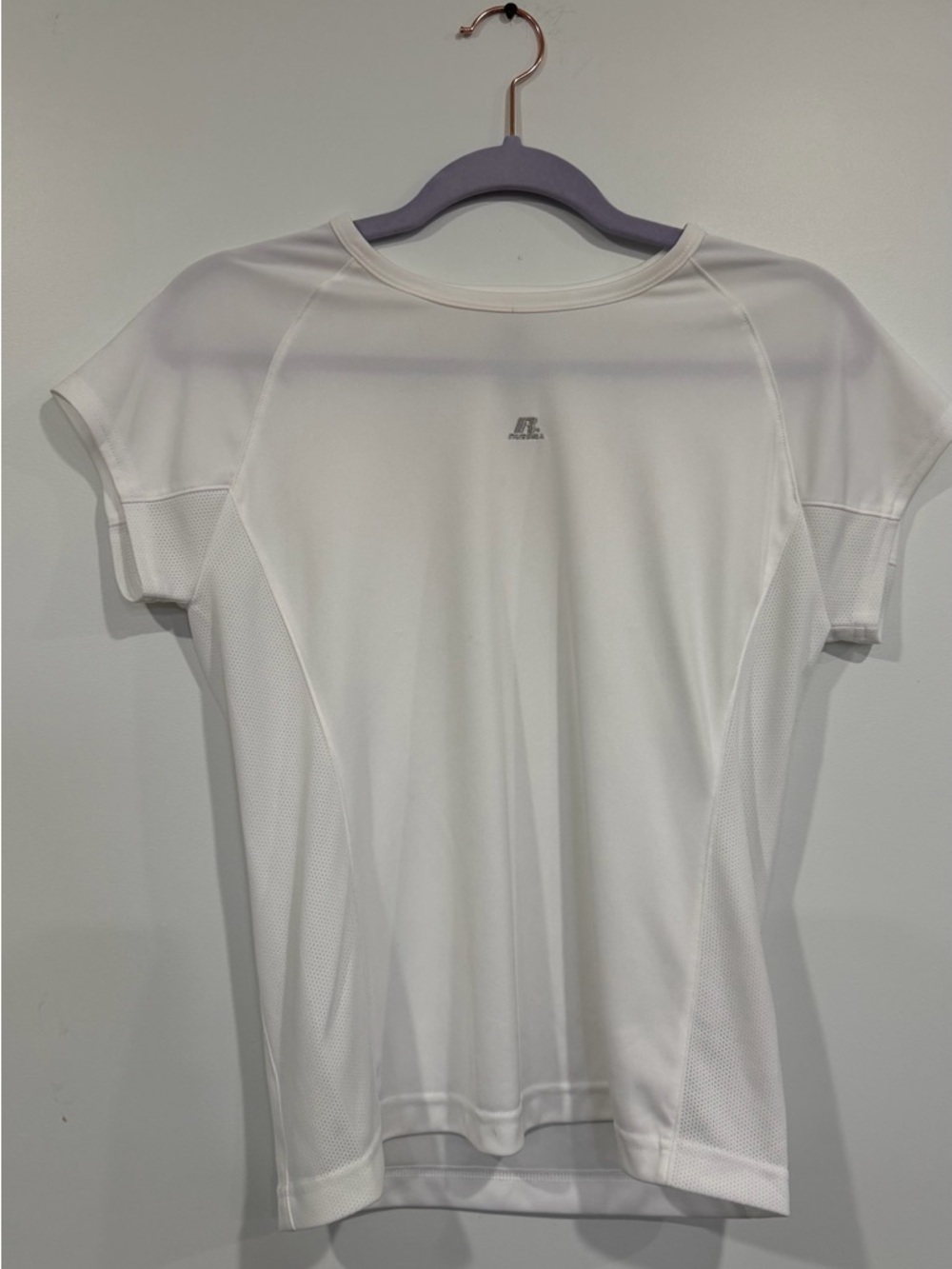 Russell Athletic Women's White Performance Short Sleeve Top - S